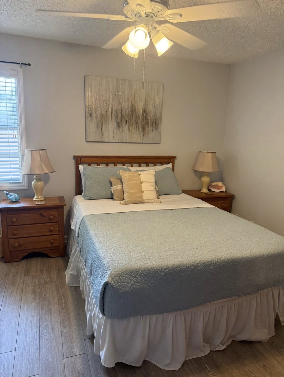 Bedroom after cleaning and staging
