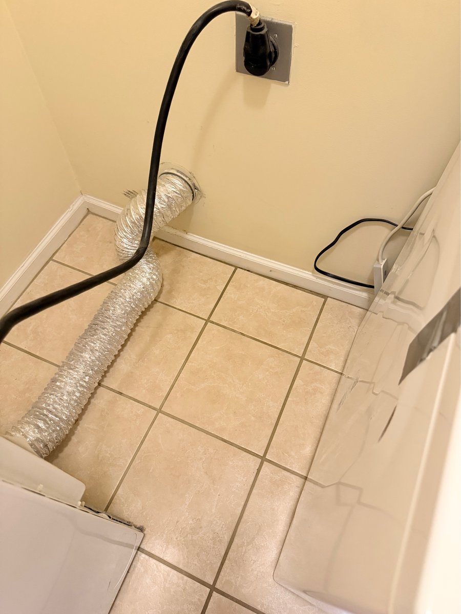 Laundry area after cleaning
